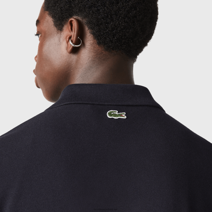 Lacoste polo van pique katoen met normale pasvorm en badge 0828H912 marineblauw hde Heren