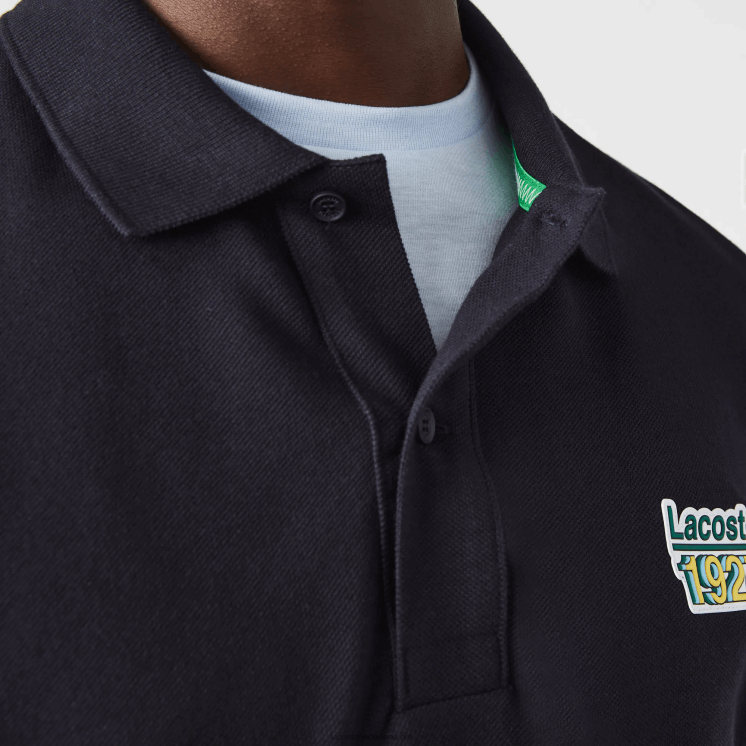 Lacoste polo van pique katoen met normale pasvorm en badge 0828H912 marineblauw hde Heren