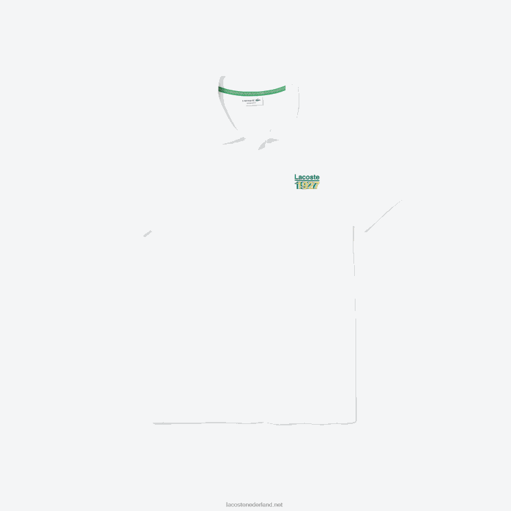 Lacoste polo van pique katoen met normale pasvorm en badge 0828H913 wit 001 Heren
