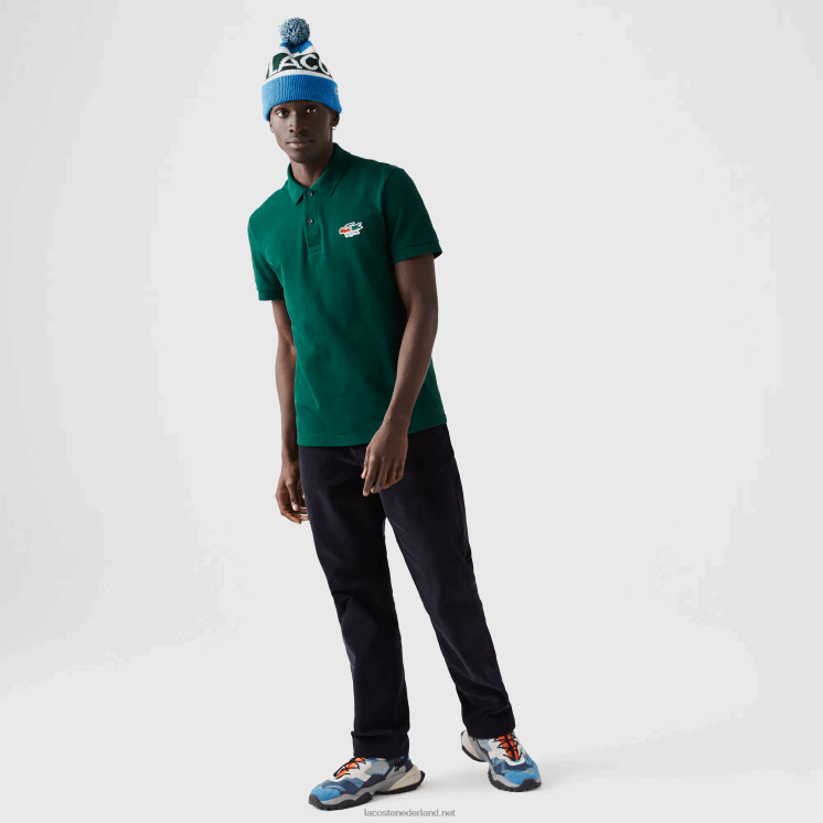 Lacoste regular fit krokodillenpolo van biologisch katoen 0828H843 groen 3m2 Heren