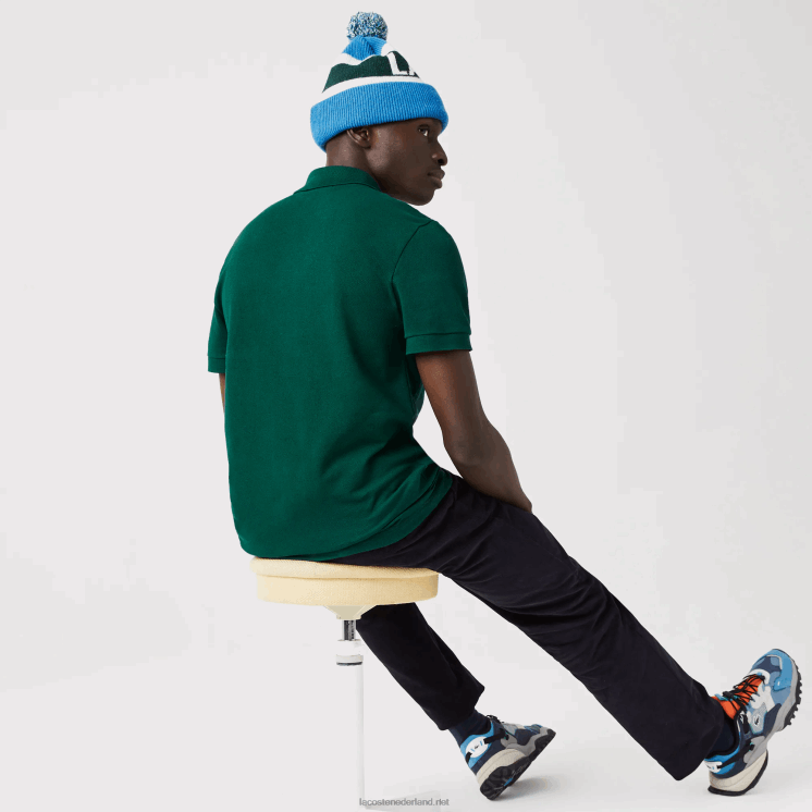 Lacoste regular fit krokodillenpolo van biologisch katoen 0828H843 groen 3m2 Heren