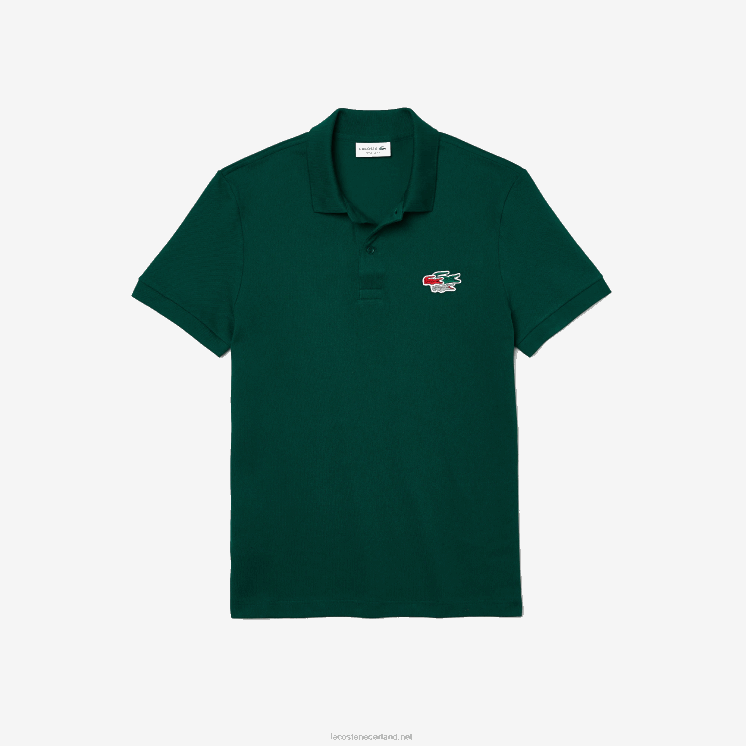 Lacoste regular fit krokodillenpolo van biologisch katoen 0828H843 groen 3m2 Heren