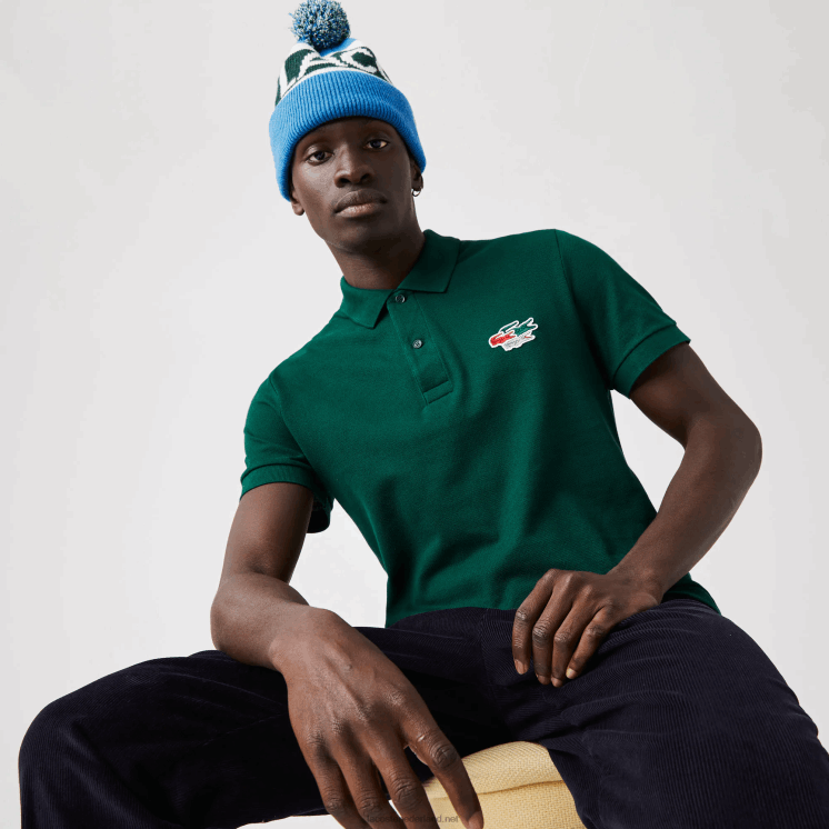Lacoste regular fit krokodillenpolo van biologisch katoen 0828H843 groen 3m2 Heren