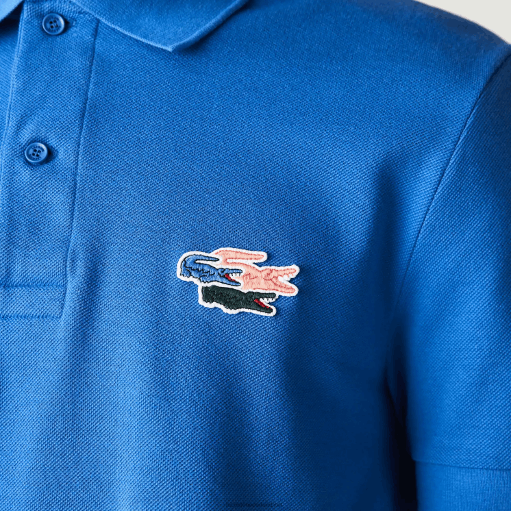 Lacoste regular fit krokodillenpolo van biologisch katoen 0828H844 blauwe qpt Heren
