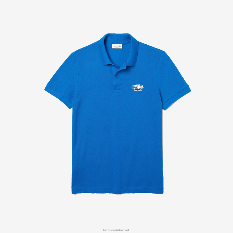 Lacoste regular fit krokodillenpolo van biologisch katoen 0828H844 blauwe qpt Heren