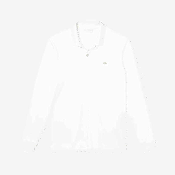 Lacoste regular fit pimakatoen polo met lange mouwen 0828H859 wit 001 Heren