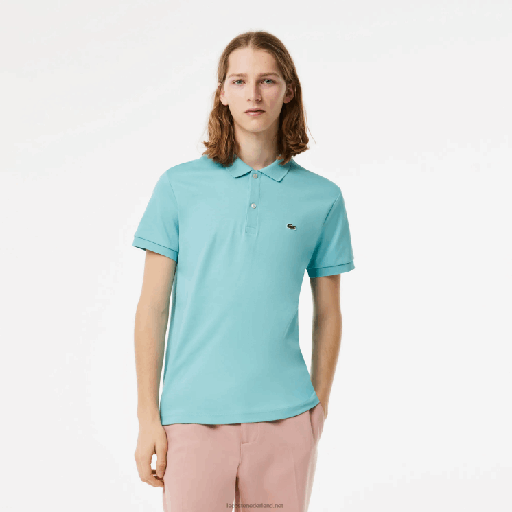 Lacoste regular-fit polo van pimakatoen 0828H257 turkoois bijv Heren