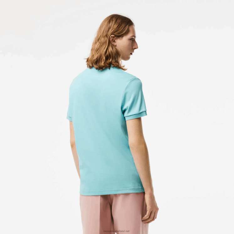 Lacoste regular-fit polo van pimakatoen 0828H257 turkoois bijv Heren
