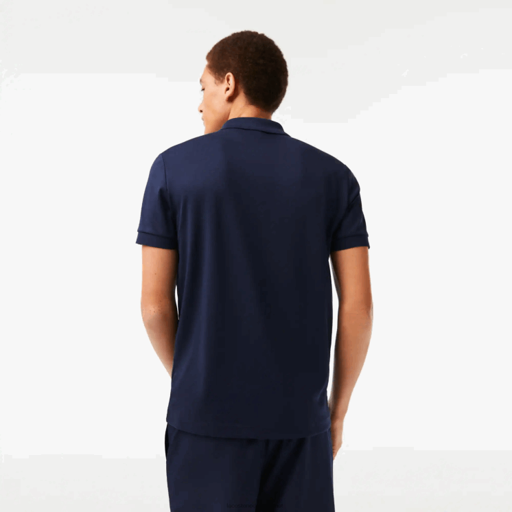 Lacoste regular-fit polo van pimakatoen 0828H791 marineblauw 166 Heren