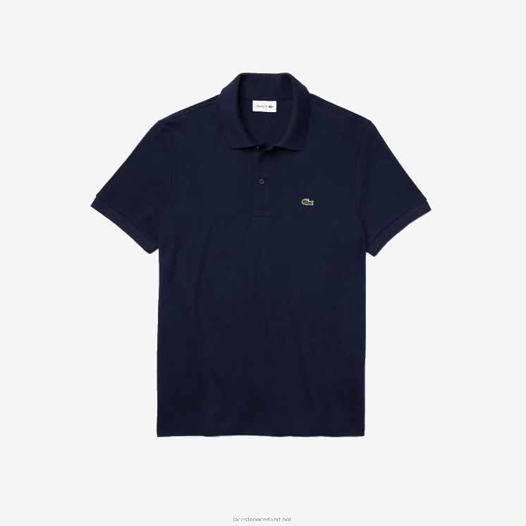 Lacoste regular-fit polo van pimakatoen 0828H791 marineblauw 166 Heren