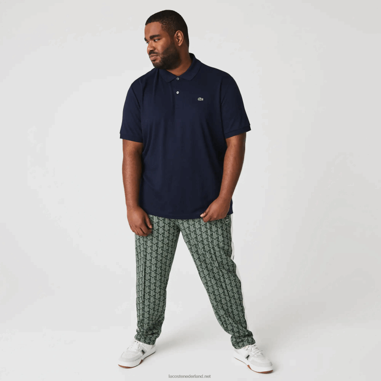 Lacoste regular-fit polo van pimakatoen 0828H791 marineblauw 166 Heren