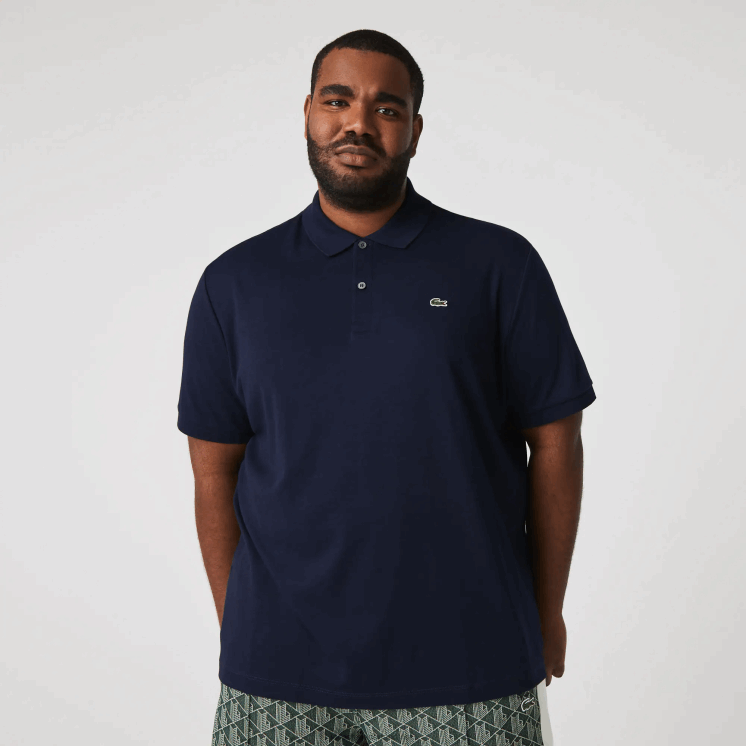 Lacoste regular-fit polo van pimakatoen 0828H791 marineblauw 166 Heren