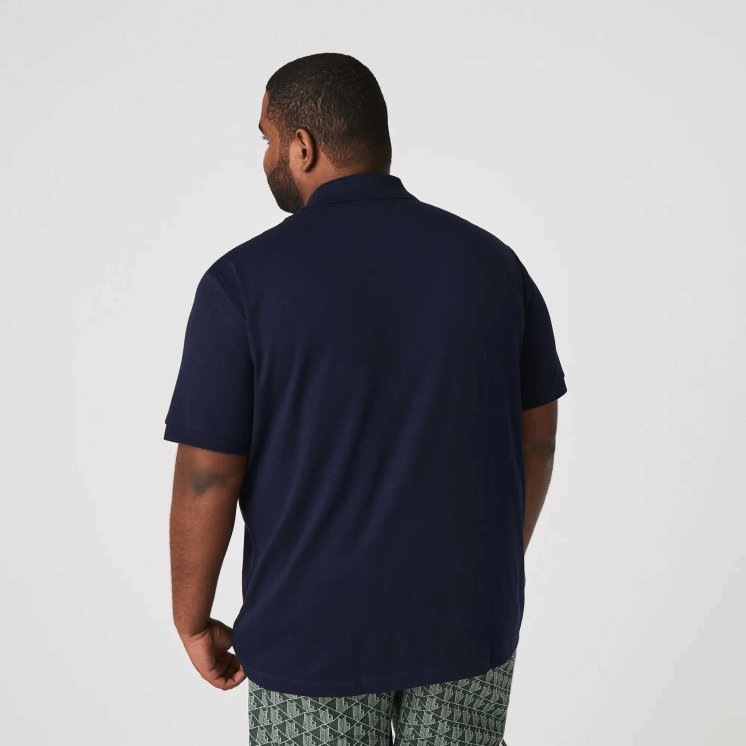 Lacoste regular-fit polo van pimakatoen 0828H791 marineblauw 166 Heren