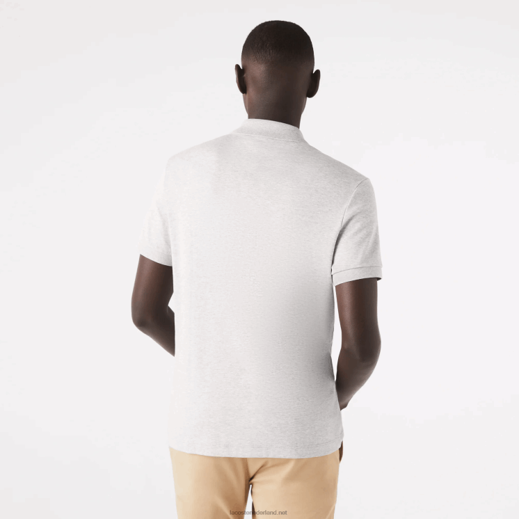 Lacoste regular-fit polo van pimakatoen 0828H798 grijze chine ca Heren