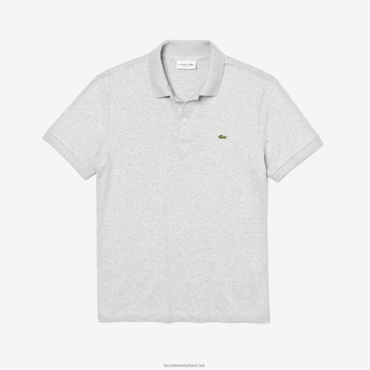 Lacoste regular-fit polo van pimakatoen 0828H798 grijze chine ca Heren
