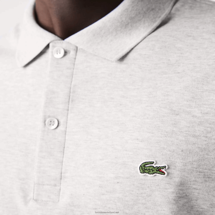 Lacoste regular-fit polo van pimakatoen 0828H798 grijze chine ca Heren