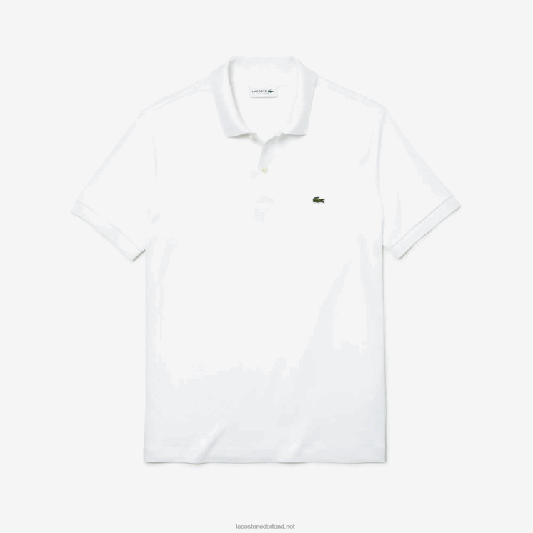 Lacoste regular-fit polo van pimakatoen 0828H802 wit 001 Heren