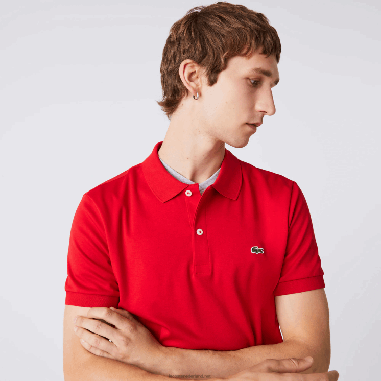Lacoste regular-fit polo van pimakatoen 0828H808 rood 240 Heren