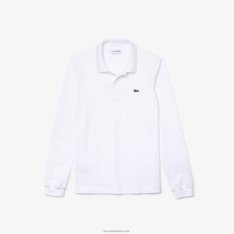 Lacoste slim fit petit piqué polo 0828H686 wit 001 Heren