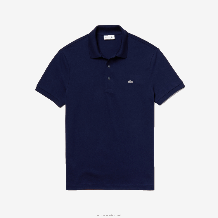 Lacoste slim fit petit pique stretch polo 0828H563 marineblauw 166 Heren
