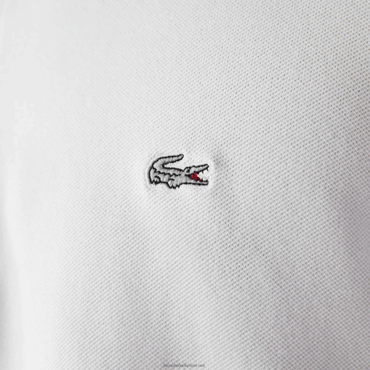 Lacoste slim fit petit pique stretch polo 0828H564 wit 001 Heren