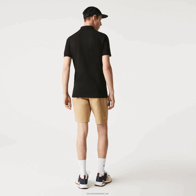Lacoste slim fit petit pique stretch polo 0828H565 zwart 031 Heren
