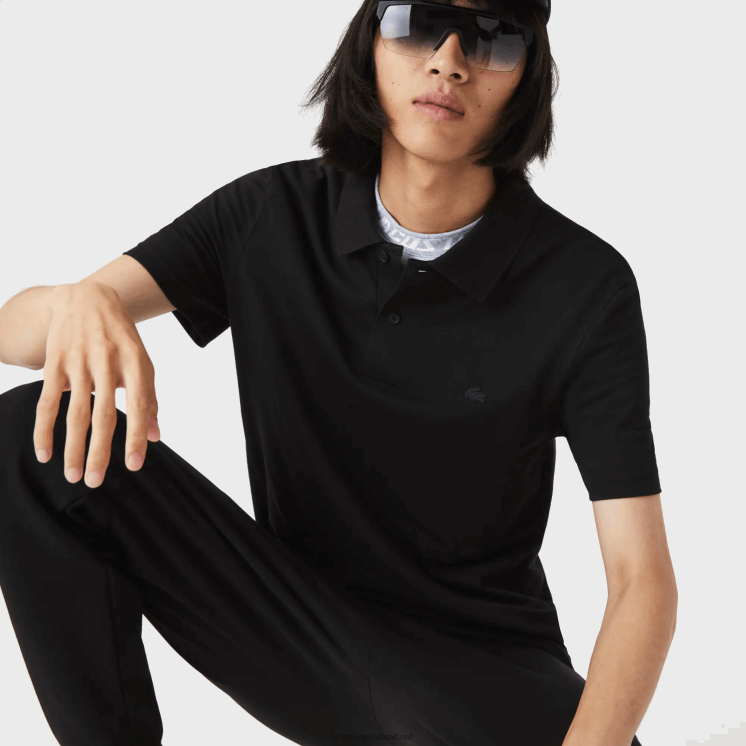 Lacoste slim fit piqué polo van biologisch stretchkatoen 0828H598 zwart 031 Heren
