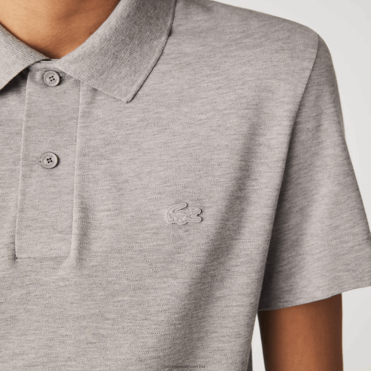 Lacoste slim fit piqué polo van biologisch stretchkatoen 0828H599 grijze chine 4jv Heren