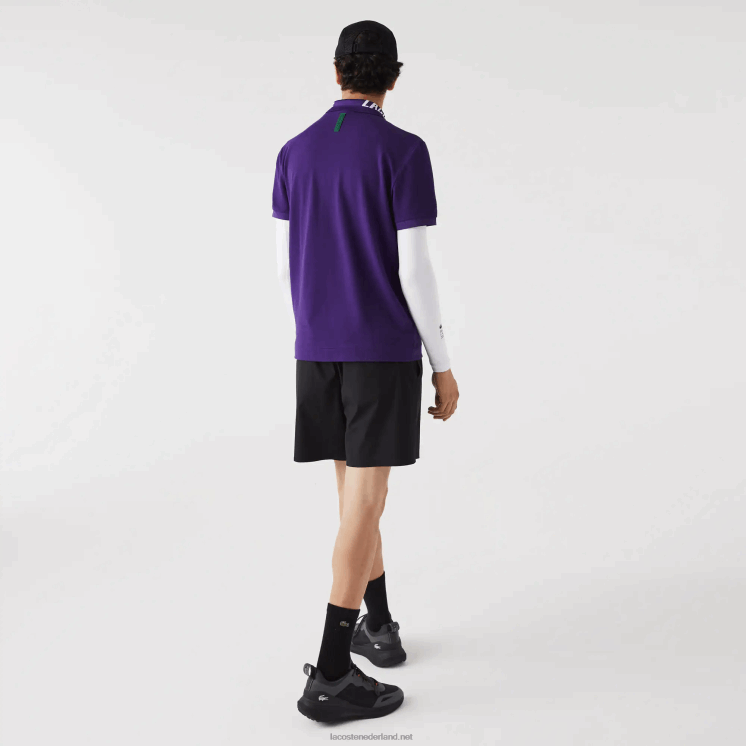 Lacoste slim fit stretch piqué polo van merknaam 0828H776 paarse pfn Heren