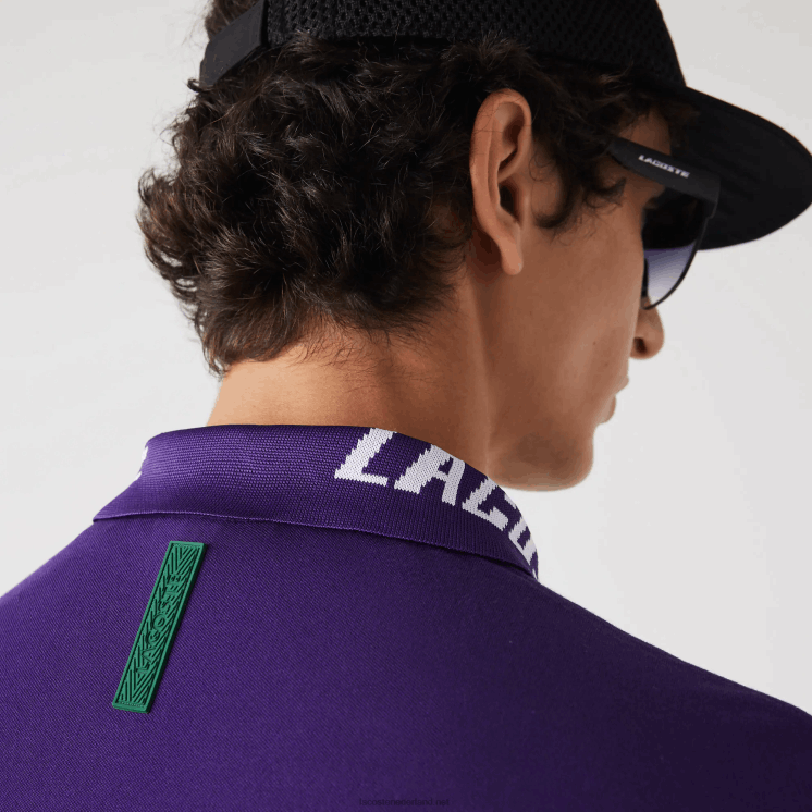Lacoste slim fit stretch piqué polo van merknaam 0828H776 paarse pfn Heren
