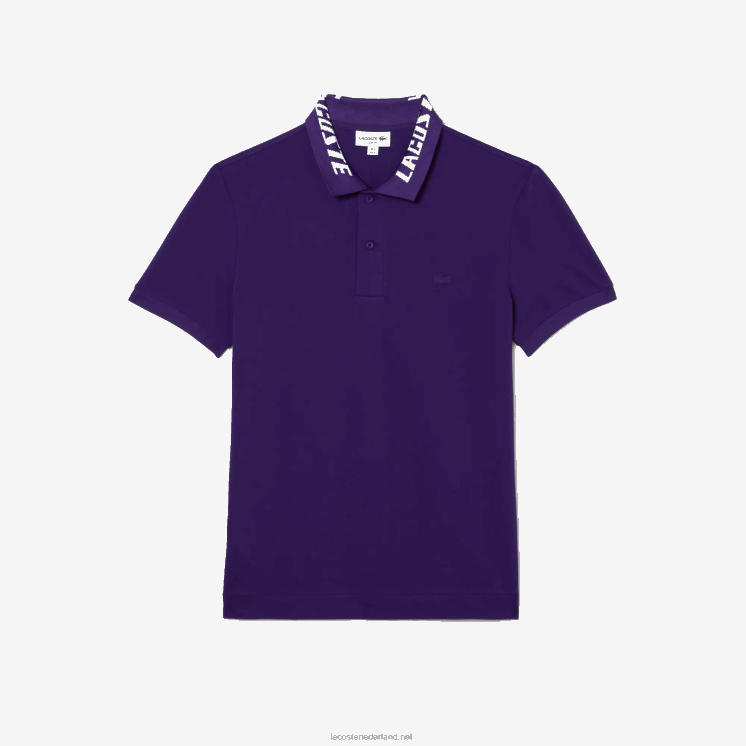 Lacoste slim fit stretch piqué polo van merknaam 0828H776 paarse pfn Heren