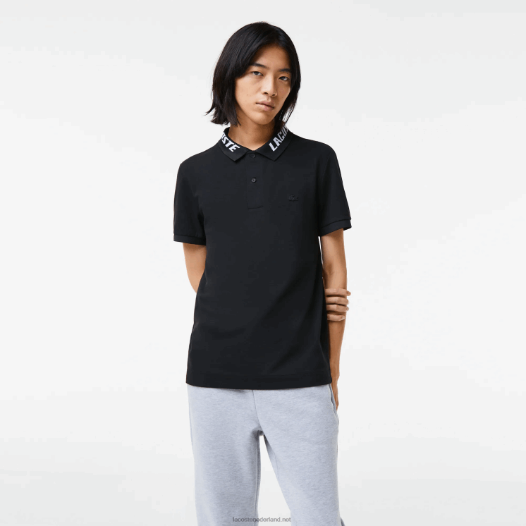 Lacoste slim fit stretch piqué polo van merknaam 0828H777 zwart 031 Heren