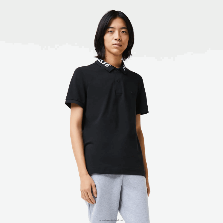 Lacoste slim fit stretch piqué polo van merknaam 0828H777 zwart 031 Heren