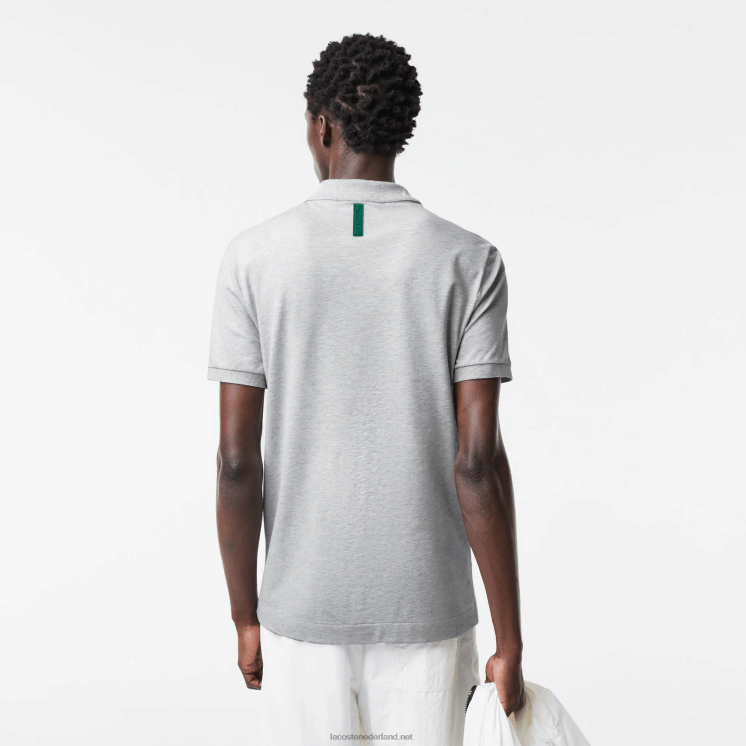 Lacoste slim fit stretch piqué polo van merknaam 0828H778 grijze chine ca Heren