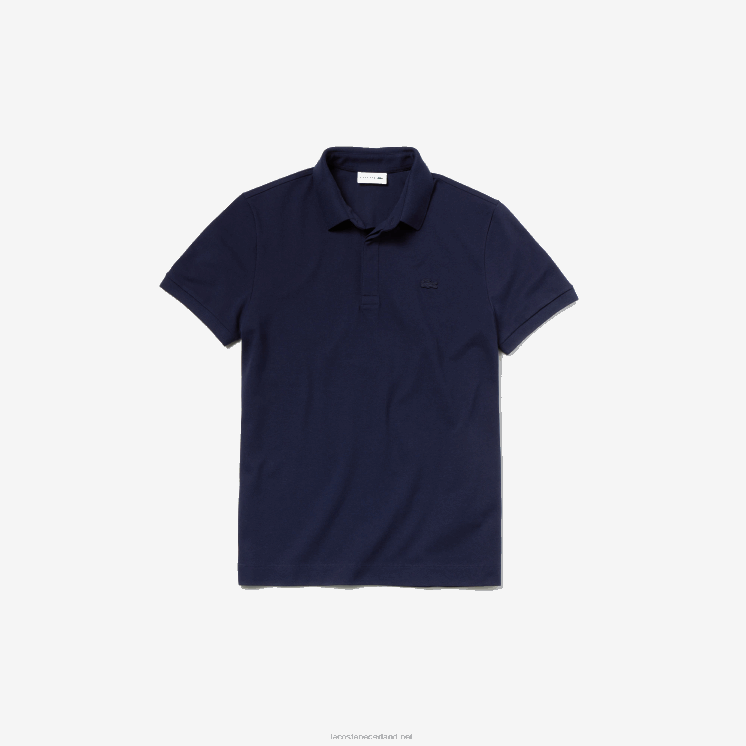 Lacoste smart paris piqué polo van stretchkatoen 0828H611 marineblauw 166 Heren
