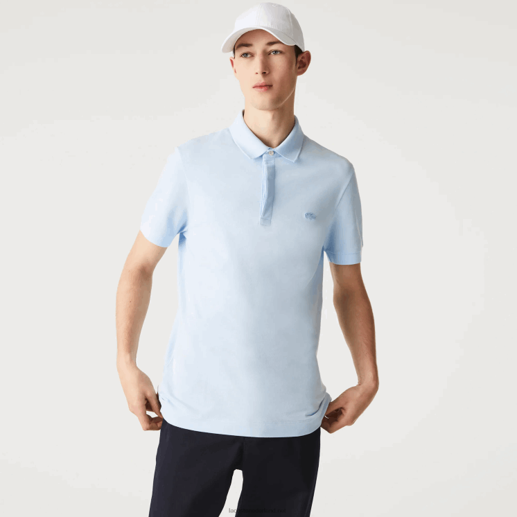 Lacoste smart paris piqué polo van stretchkatoen 0828H632 lichtblauw t01 Heren