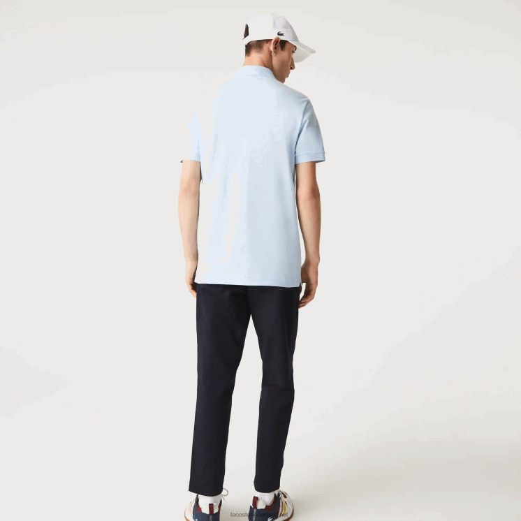 Lacoste smart paris piqué polo van stretchkatoen 0828H632 lichtblauw t01 Heren