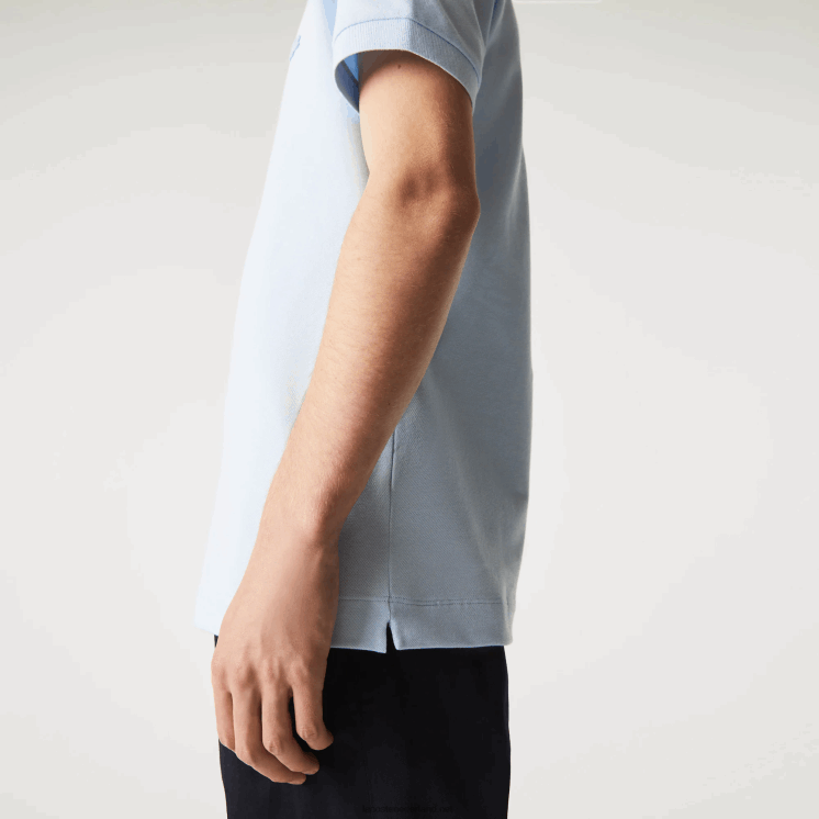 Lacoste smart paris piqué polo van stretchkatoen 0828H632 lichtblauw t01 Heren