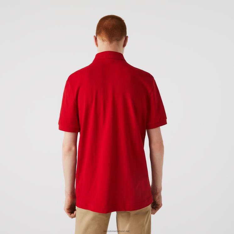 Lacoste smart paris piqué polo van stretchkatoen 0828H726 rood 240 Heren