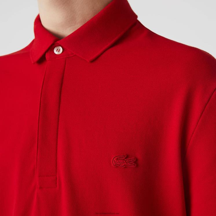 Lacoste smart paris piqué polo van stretchkatoen 0828H726 rood 240 Heren
