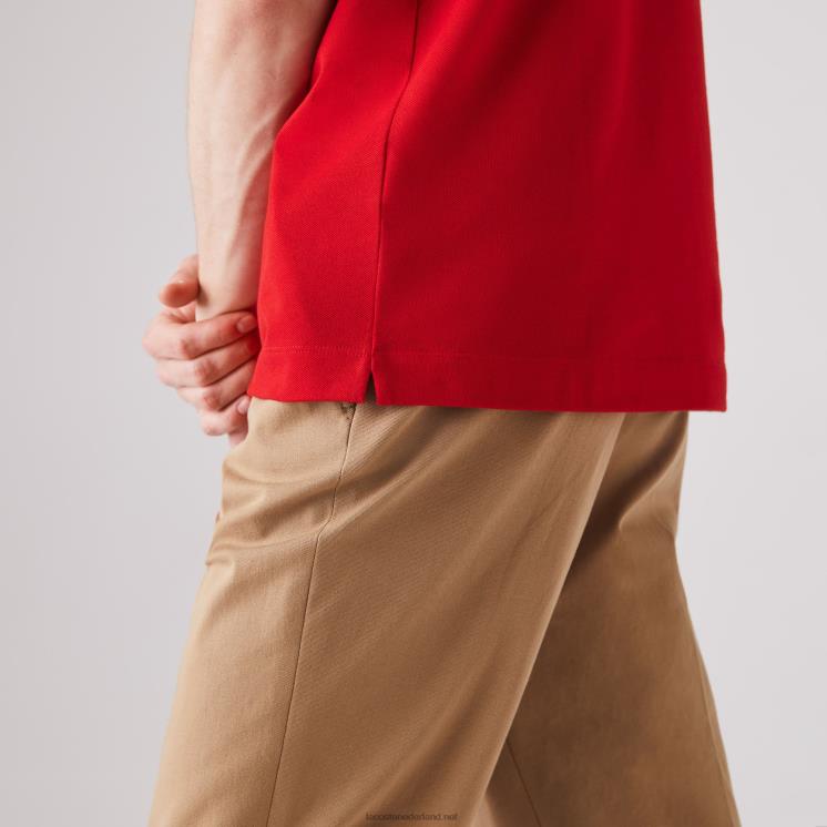 Lacoste smart paris piqué polo van stretchkatoen 0828H726 rood 240 Heren