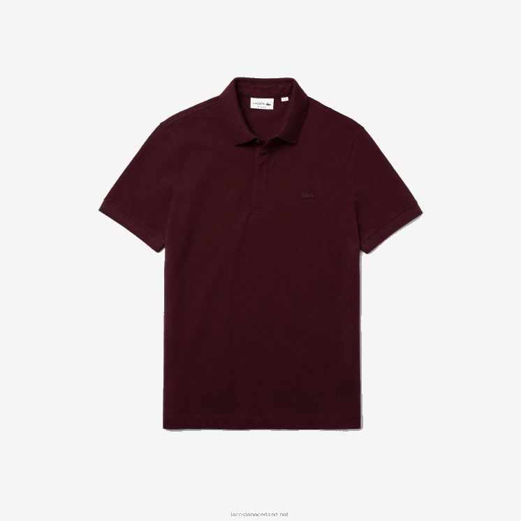 Lacoste smart paris piqué polo van stretchkatoen 0828H764 bordeaux sxl Heren