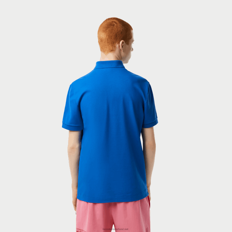 Lacoste smart paris piqué polo van stretchkatoen 0828H78 blauwe kxb Heren