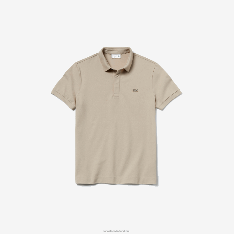 Lacoste smart paris piqué polo van stretchkatoen 0828H79 beige ae0 Heren
