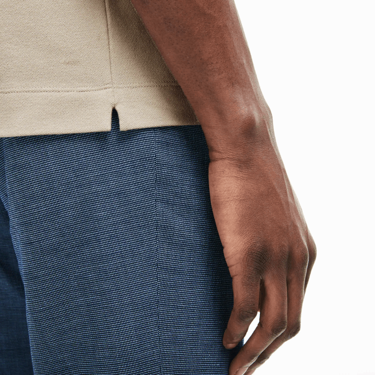 Lacoste smart paris piqué polo van stretchkatoen 0828H79 beige ae0 Heren