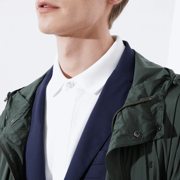 Lacoste smart paris piqué polo van stretchkatoen 0828H80 wit 001 Heren
