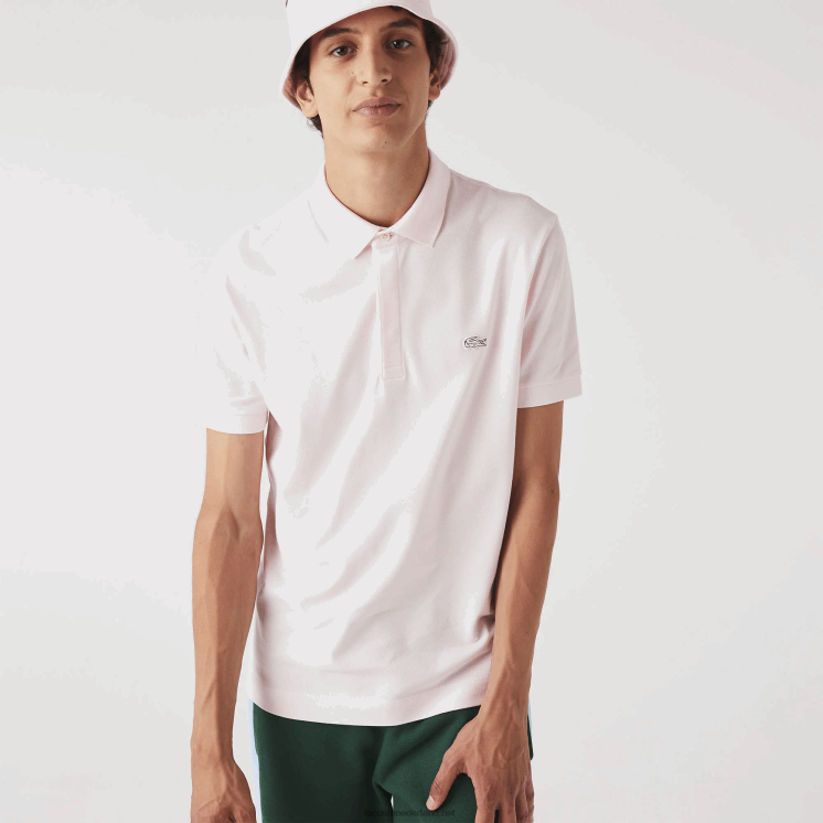 Lacoste smart paris piqué polo van stretchkatoen 0828H835 lichtroze t03 Heren