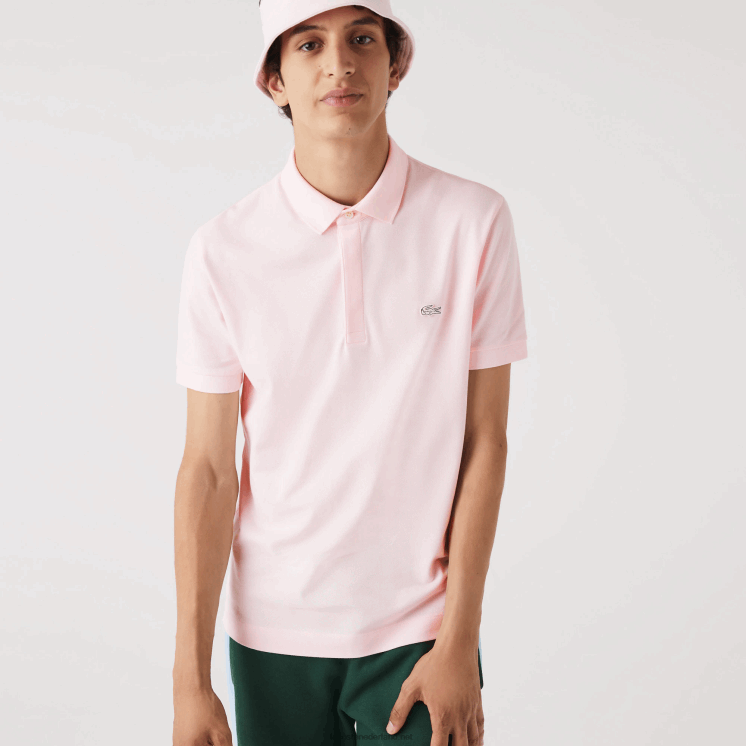 Lacoste smart paris piqué polo van stretchkatoen 0828H835 lichtroze t03 Heren