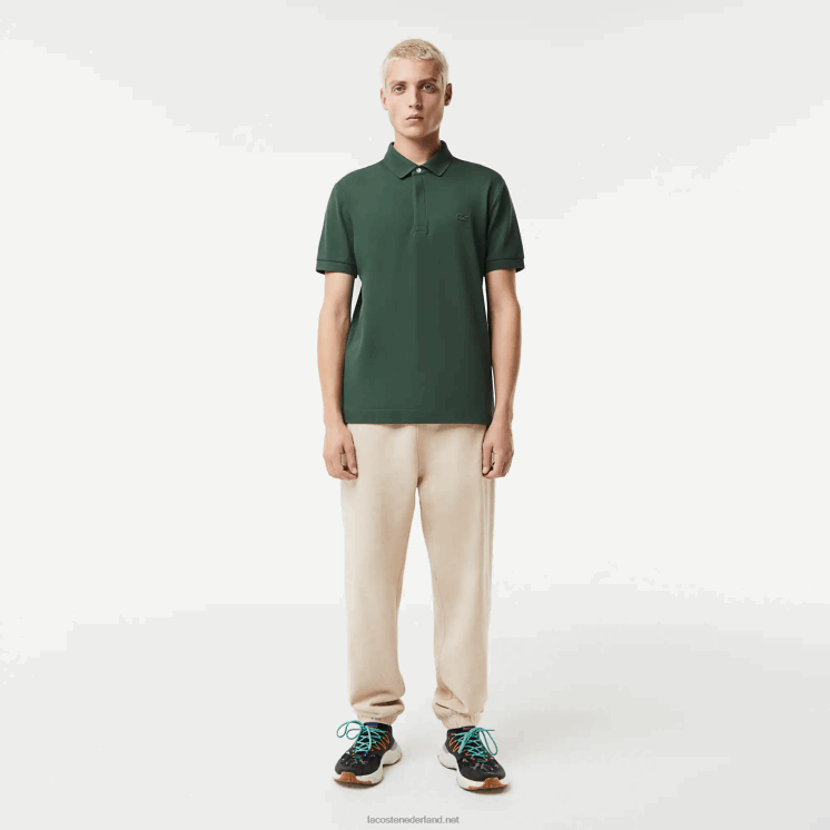 Lacoste smart paris piqué polo van stretchkatoen 0828H854 groen 5hx Heren