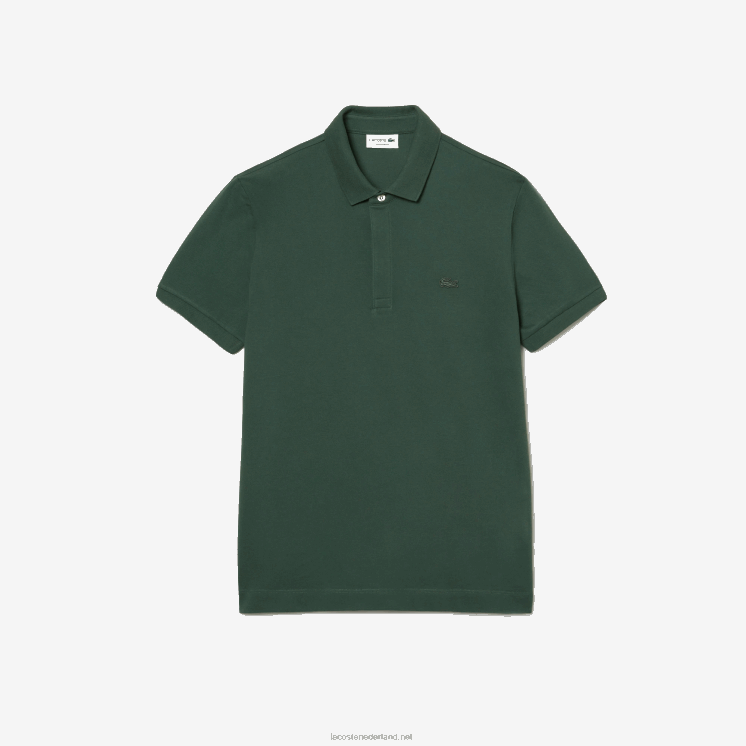 Lacoste smart paris piqué polo van stretchkatoen 0828H854 groen 5hx Heren
